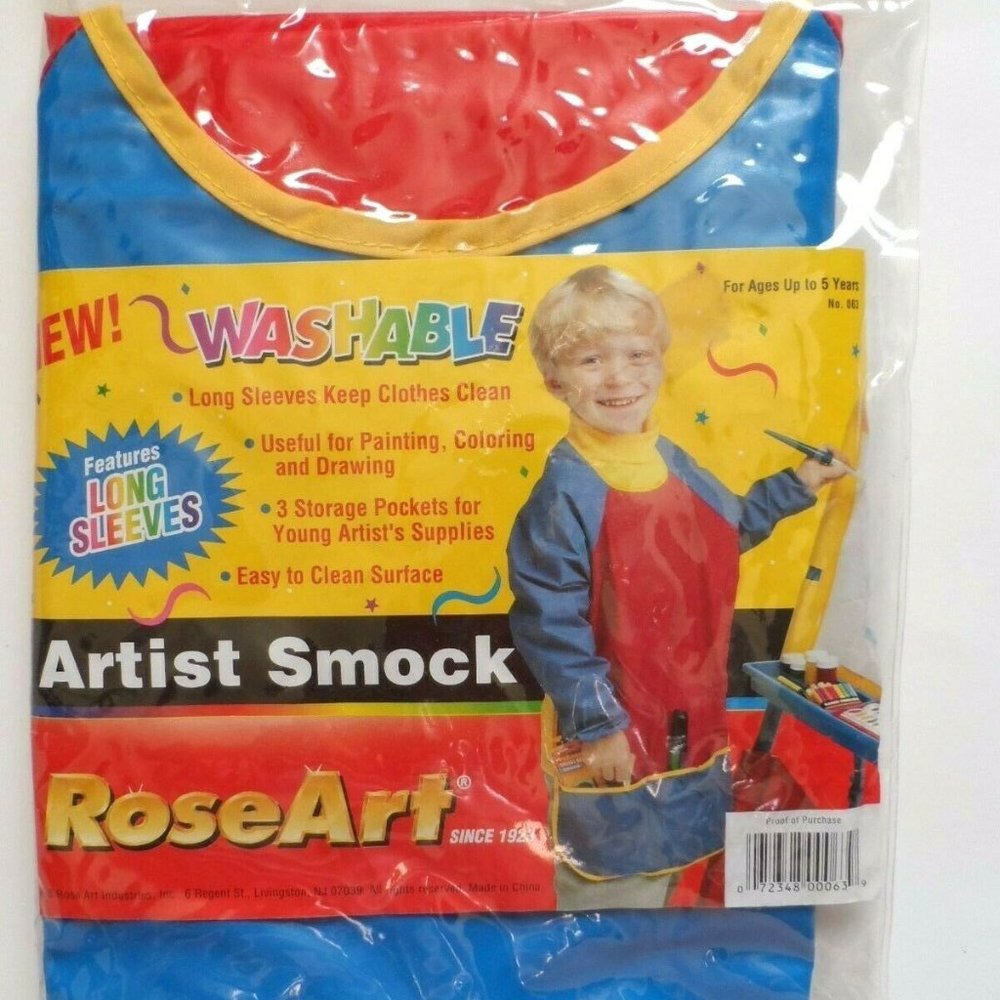 Kid's Rose Art Washable Artist Smock - For Ages Up To 5 Years